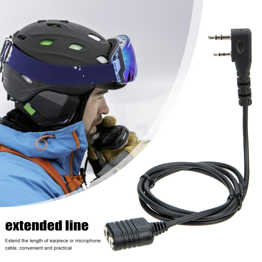 Cable de extensión de micrófono de 1m, Cable extensor tipo K de 2 pines, accesorio de reemplazo de Radio Ham Para Kenwood, Baofeng UV-5R 888S