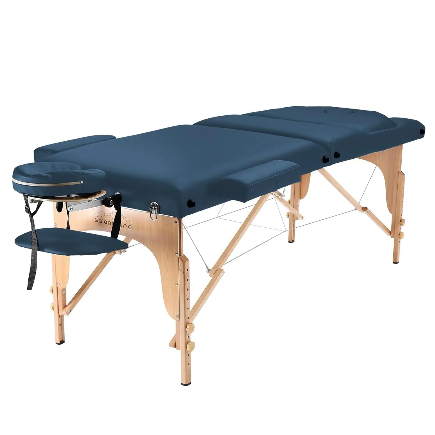 Professional Portable Massage Table with Backrest - Blue