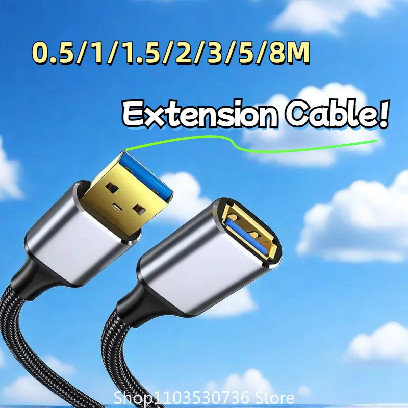 Cable de extensión USB 3,0 Cable extensor macho a hembra para Smart TV PS4 PS3 Xbox One SSD Cable de datos de extensión para ordenador portátil