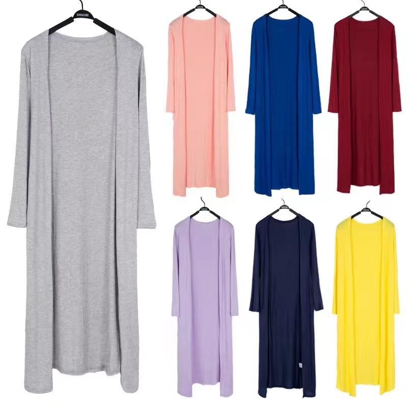 Zomer Herfst 12 Kleuren Vrouwen Modale Lange Vest Vrouwelijke Katoenen Trui Vesten Lange Mouw Vrouwen Casual Jas Dames Bovenkleding