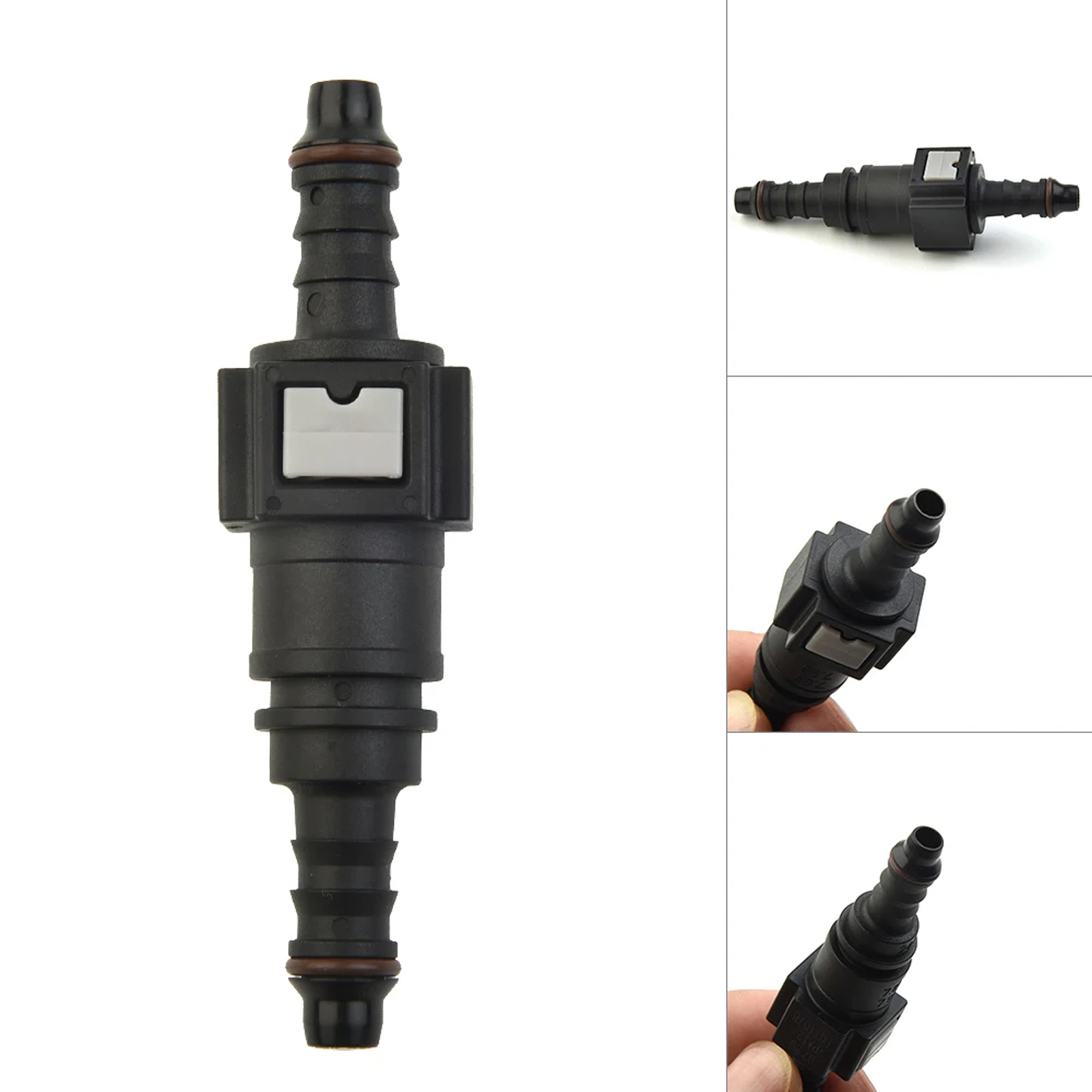 Auto Kraftstoffleitung Koppler Schlauch 7,89mm/ID6 Gerade Rohr Koppler Schnell Trennen Release Stecker Gummi Nylon Zubehör