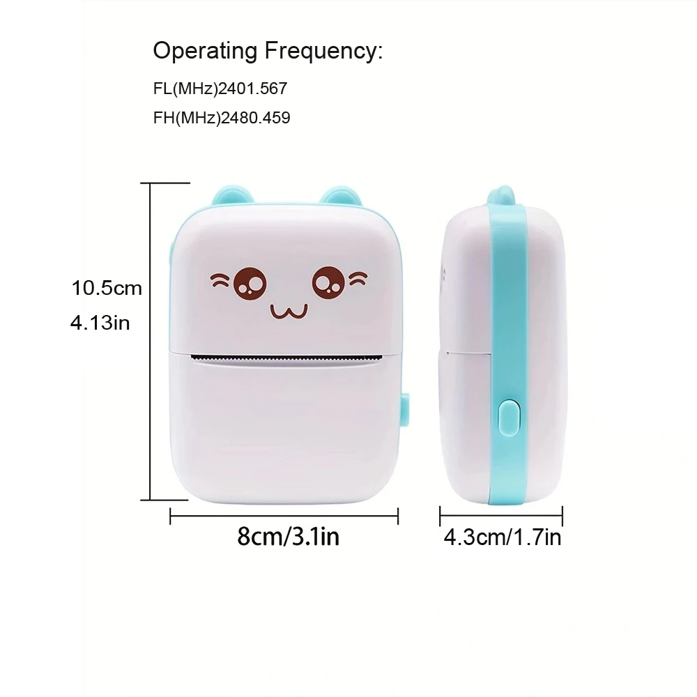 Mini imprimante photo sans fil pour iPhone et Android, imprimante d'étiquettes, mini imprimante thermique portable pour l'impression d'étiquettes