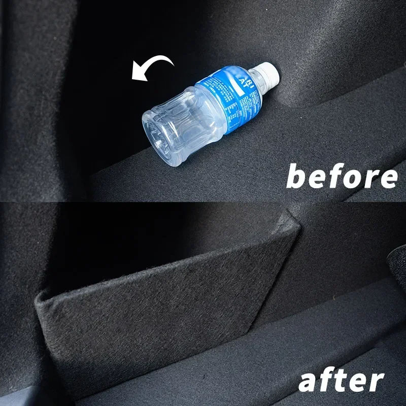 For Tesla Model 3 Y Trunk Baffle Tail Box Separate Storage Partitions Board Boot Side Baffles Car Organizer Trunk Black 2017-24
