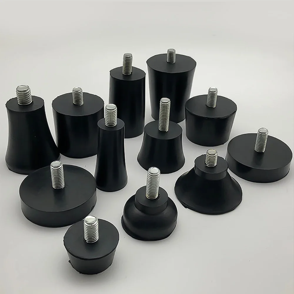 4 ชิ้น M6 M8 ยางปรับฟุต Pad พร้อมสกรูโต๊ะเก้าอี้ Balck Leveling เท้า Pad ขาเฟอร์นิเจอร์ Anti - shock Protecti