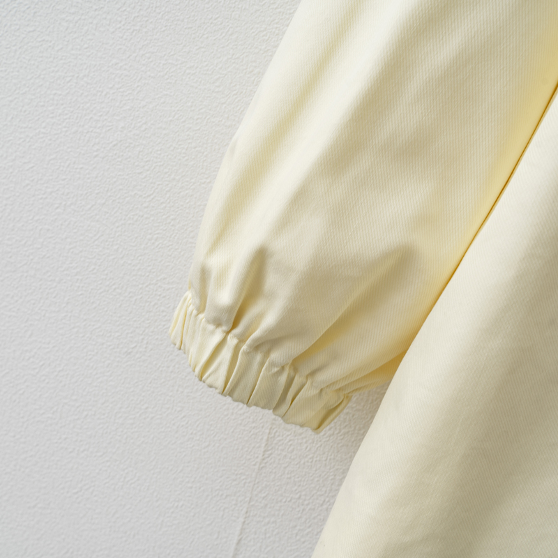 2025 Chaqueta con cremallera y cintura ajustable de color amarillo claro para primavera/otoño para mujer