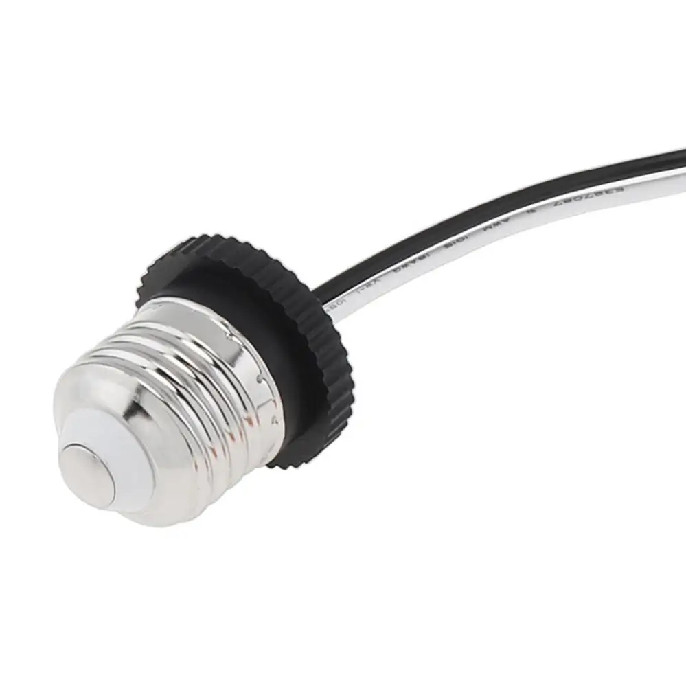 Adaptador de enchufe E26 de fácil instalación, Base media, tornillo macho en bombilla, Pigtail para luces de techo Led, Downlight
