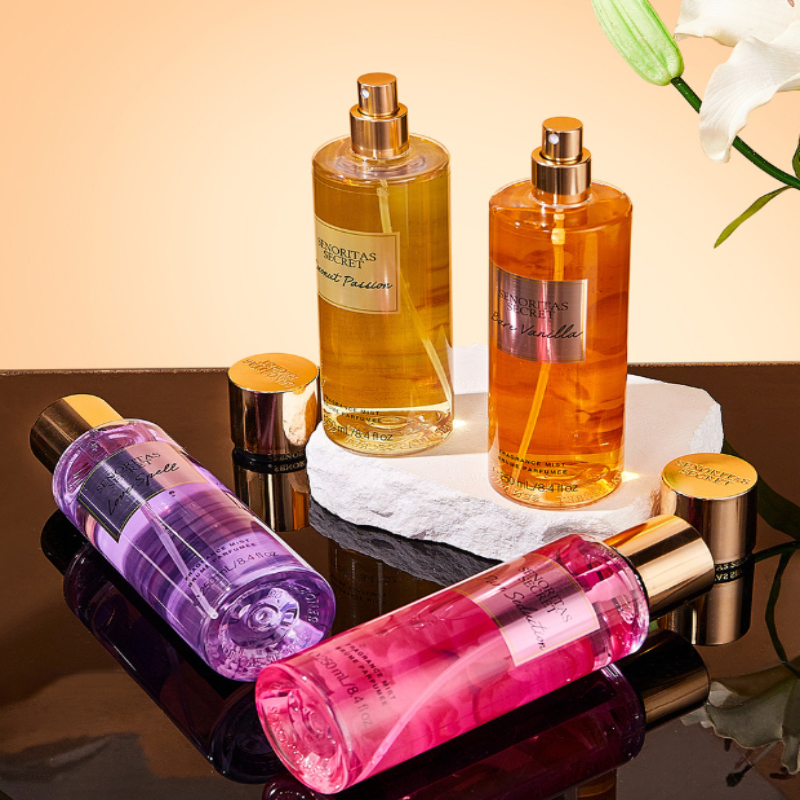 バニラの花と果物の香りのミスト、女性の日付の香り、長持ちするボディスプレー、良い女の子の香水、車の芳香剤、250ml