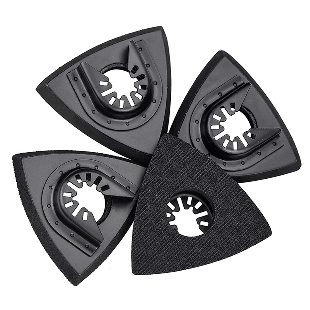 4pcs Triangular Sanding Pads 80mm Hook And Loop Grinding Triangle Oscillating Sandpaper Multi-Tool Blade Oscillating Tool Acces