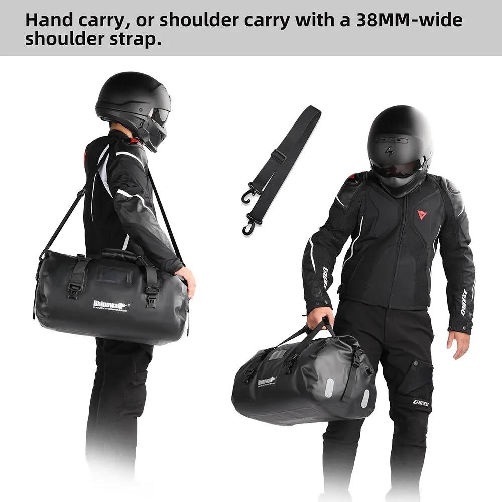 ラインストーン付きバイクバッグ,45l,防水,PVC,サドルバッグ,耐久性,ドライラゲッジ,アウトドア,バイク,アクセサリー