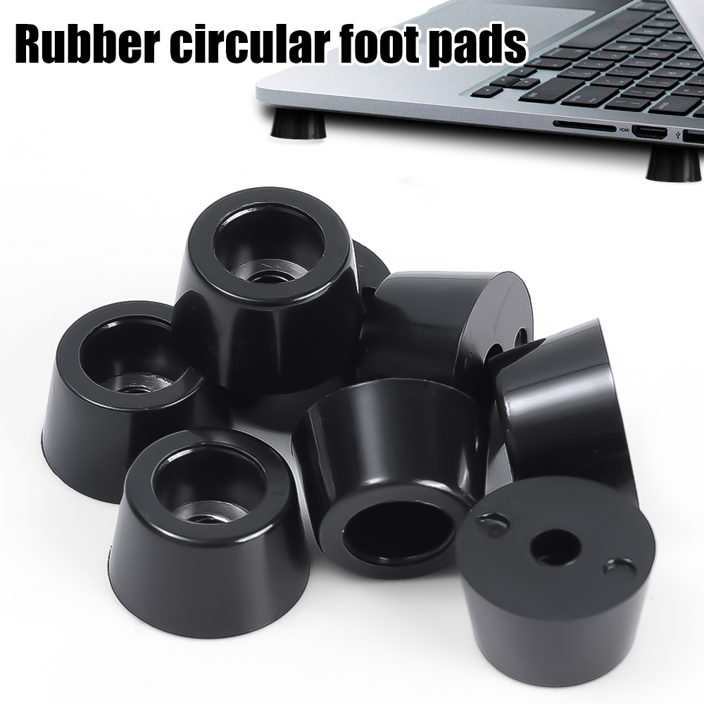 8/40PCS Anti SLIP เฟอร์นิเจอร์เท้าลําโพงสีดําตู้โต๊ะกล่อง Conical ยาง Shock Pad Protector ชิ้นส่วนเฟอร์นิเจอร์