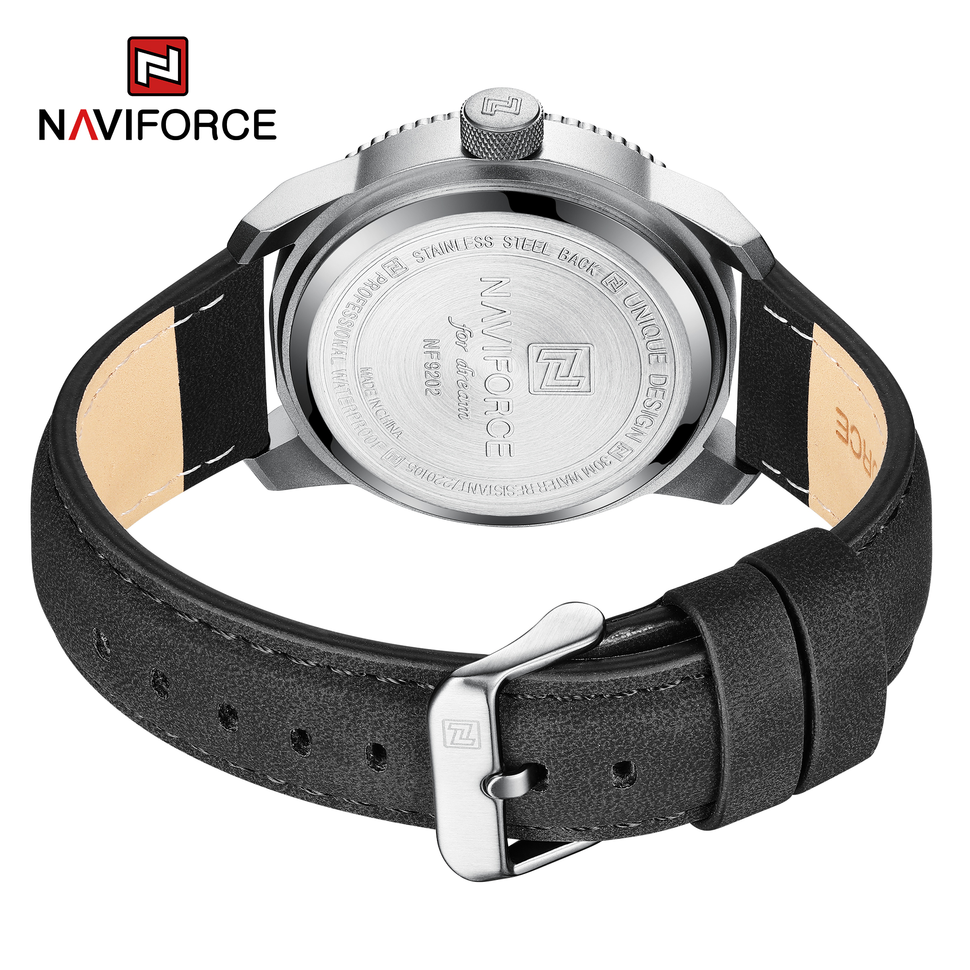 Navi force beliebte männliche Armbanduhr Militärs port stoß feste wasserdichte Leder uhr Männer Mode lässige Uhr Relogio Masculino