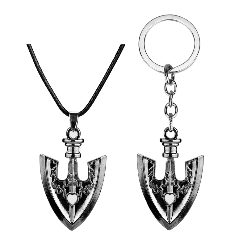 Anime JOJOS BIZARRE ADVENTURE collar Kujo Jotaro flecha Metal colgante cadena gargantilla Collares encanto regalos joyería Collares