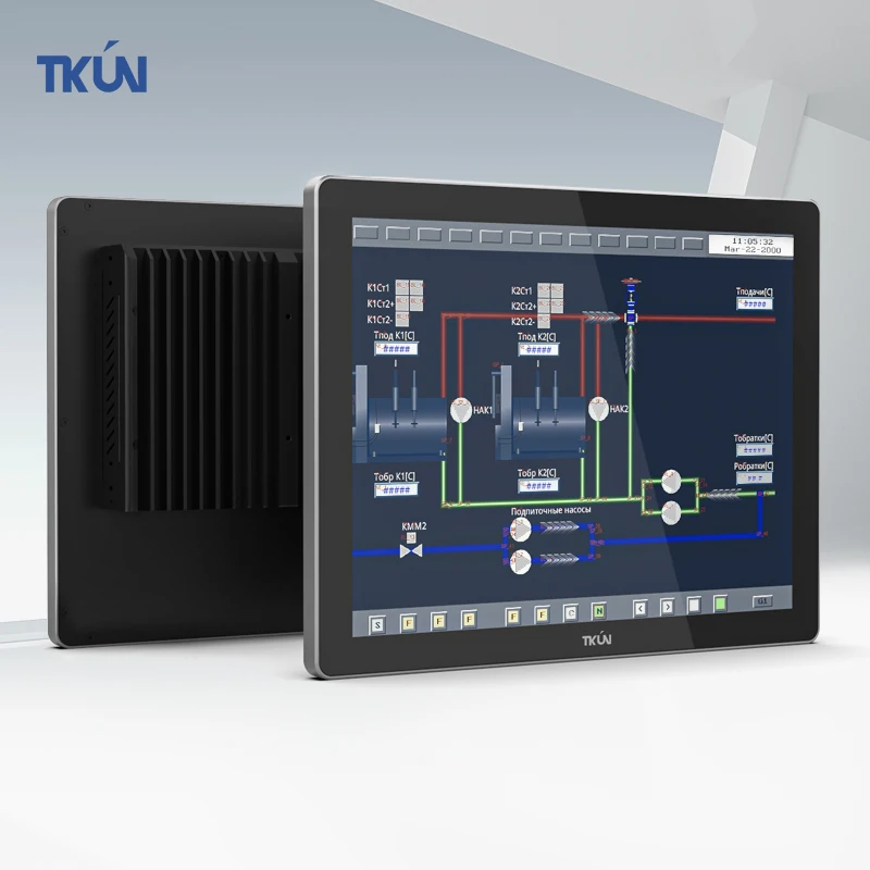 15 นิ้ว X86 Series Industrial All-in-One PC รองรับ Windows 11 Linux Tongxin UOS Kylin และ Ubuntu หน้าจอสัมผัสแบบ Capacitive
