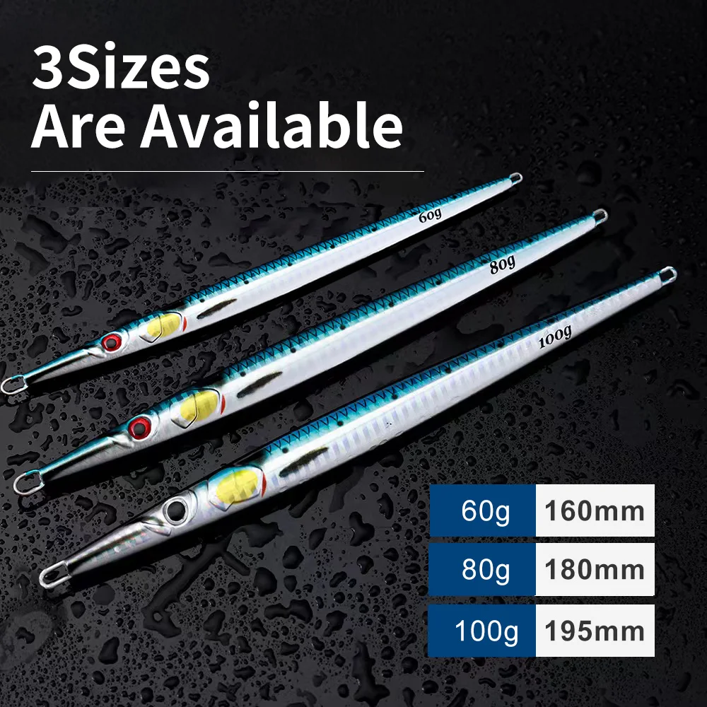 JIGGINGPRO 60G 80G 100G 3D In Kim Jig Tốc Độ Bộ Ghép Hình Nước Mặn Jigging Dụ