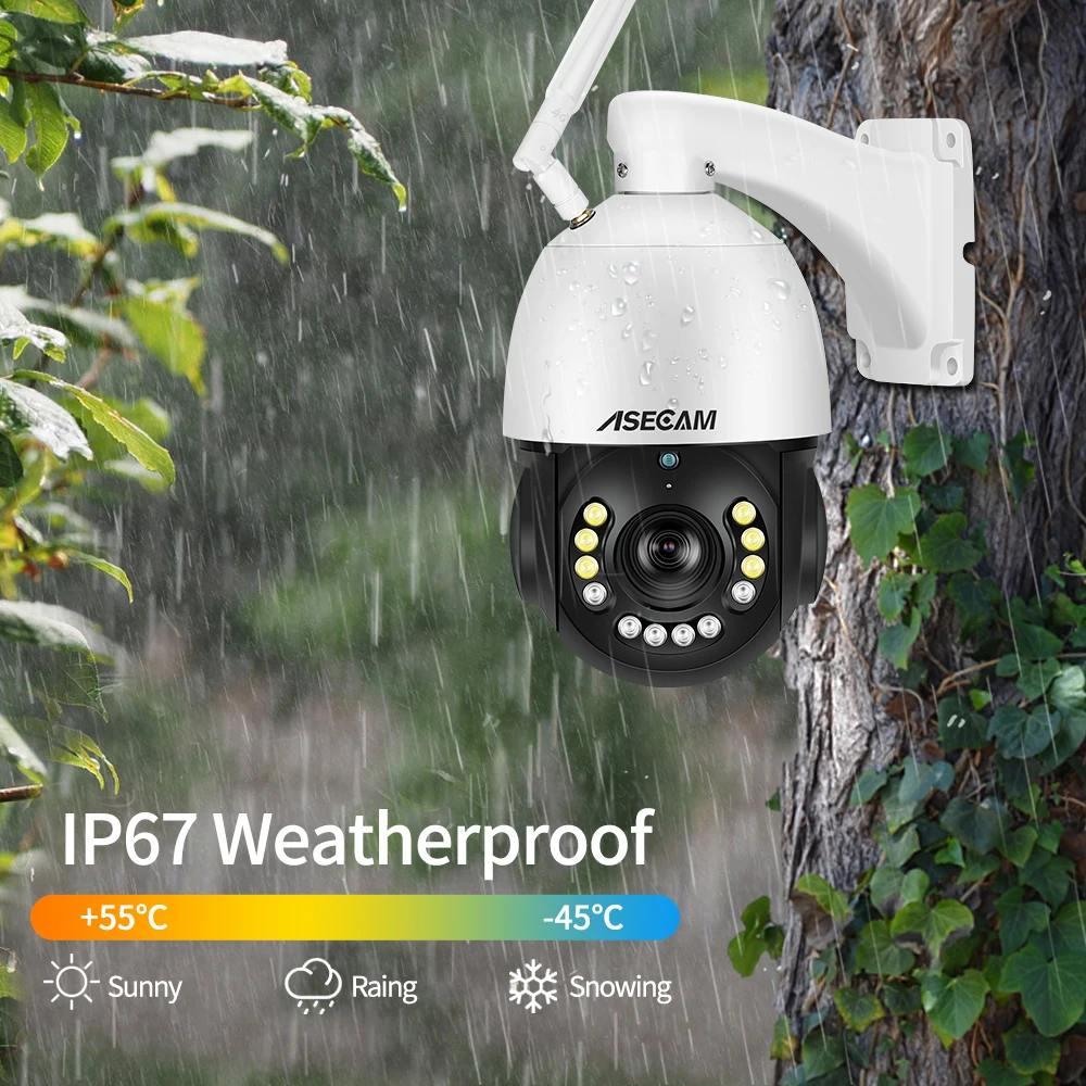 Nueva 8MP 4K PTZ ip camaras de vigilancia con wifi Audio AI Seguimiento humano 30x Zoom POE Onvif Color visión nocturna camara exterior