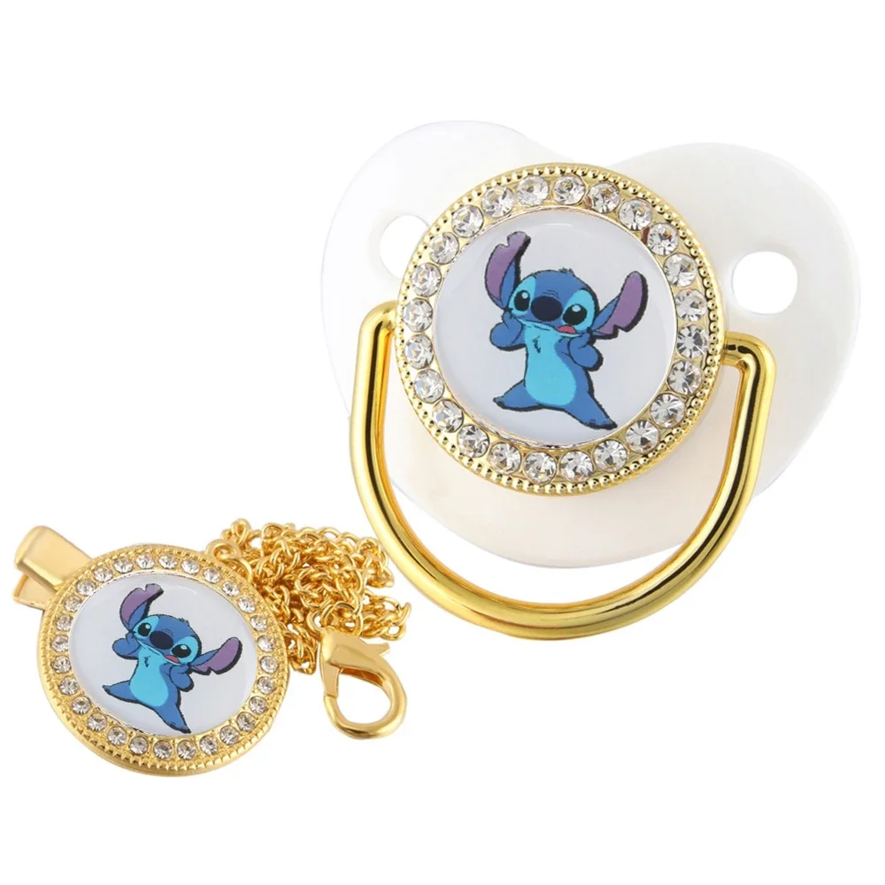 Disney Stitch Trẻ Sơ Sinh Núm Vú Giả Sơ Sinh Silicon Pacifier Sáng Bóng Núm Vú Cho Bé Không Chứa BPA Giả Cho Em Bé 0-18M