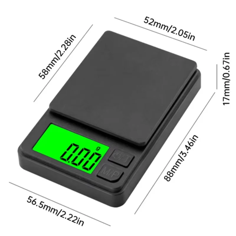 Báscula de bolsillo de precisión 1000 g x 0,01 g-gramo digital, comida, joyería, onzas/báscula de granos con LCD retroiluminado-mini báscula para viajes