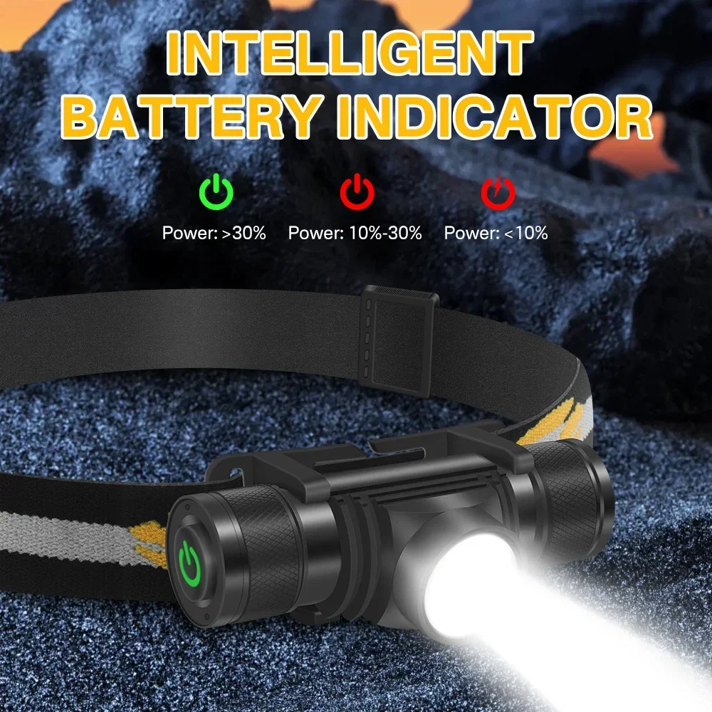 Notfall D10 L2 LED Scheinwerfer Leistungsstarke 3000LM Wasserdichte Scheinwerfer USB Aufladbare 18650 Kopf Taschenlampe Camping Angeln Laterne