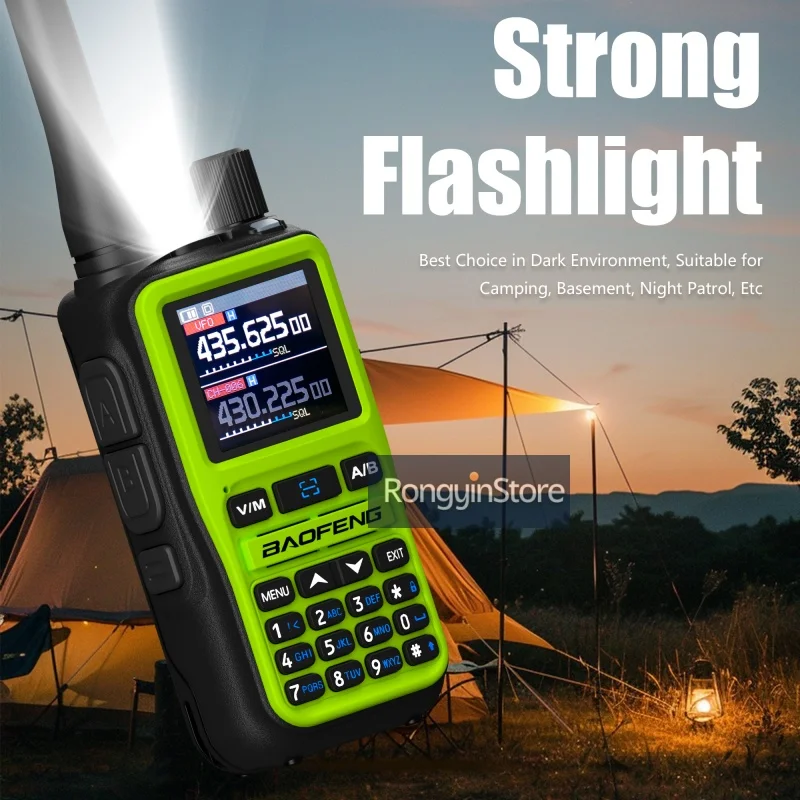 UV 5R Mini Baofeng Walkie Talkie Bluetooth 5W carga de doble banda VHF/UHF USB-C se adapta a todas las operaciones de equipo para campamento de seguridad de hotel
