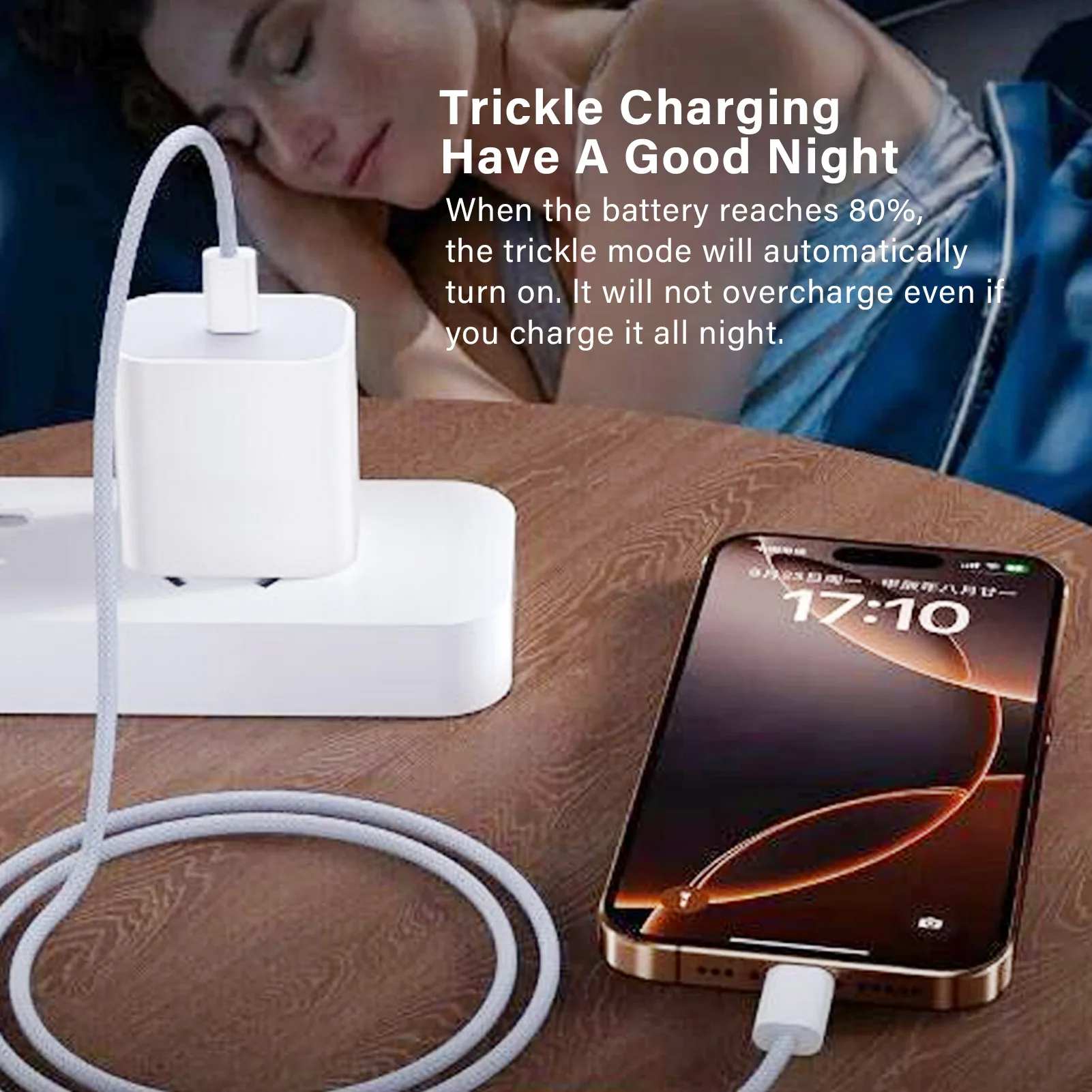 Cable de USB-C Original para iPhone 16 15 Pro PD60W Cable de cargador rápido para Huawei Xiaomi Samsung Google Cable trenzado tipo C con caja