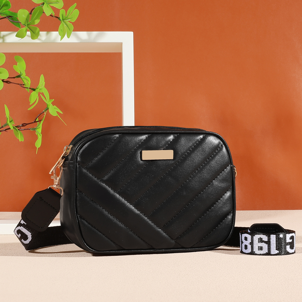 ChimSolid-Sac à documents carré initié, sac à bandoulière matelassé à fermeture éclair pour femmes, portefeuille classique tout assressenti