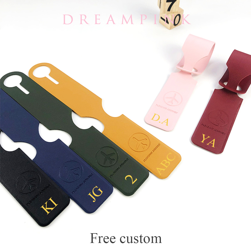 Etiqueta de bagagem com letras personalizadas, etiqueta identificadora de mala de avião de pequeno endereço, logotipo diy, presente personalizado, acessórios de viagem