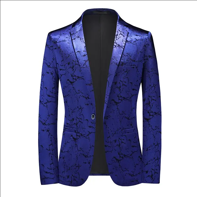 2024 Nueva chaqueta de traje de negocios sociales de los hombres de verano de un solo pecho de vestir chaqueta de traje de jacquard de los hombres