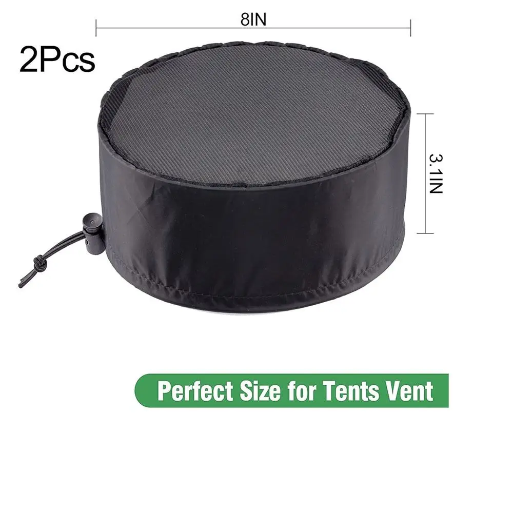 Tampa do filtro do duto para a planta crescer barracas, faixa elástica, fivela fixa à prova de poeira, ventilação da barraca