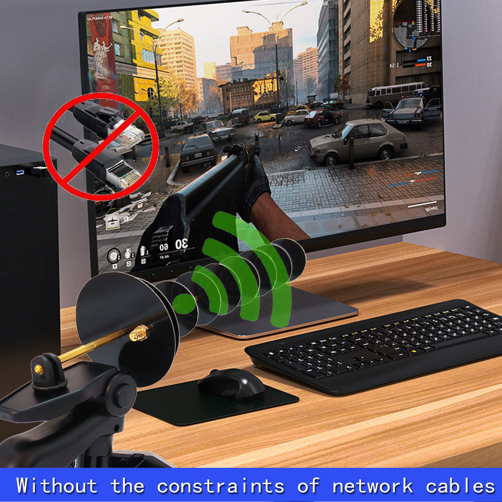 16dBi 2.4GHz WIFI Yagi 지향성 안테나 USB 무선 어댑터 노트북 데스크탑 pc 장거리 신호 수신 또는 전송