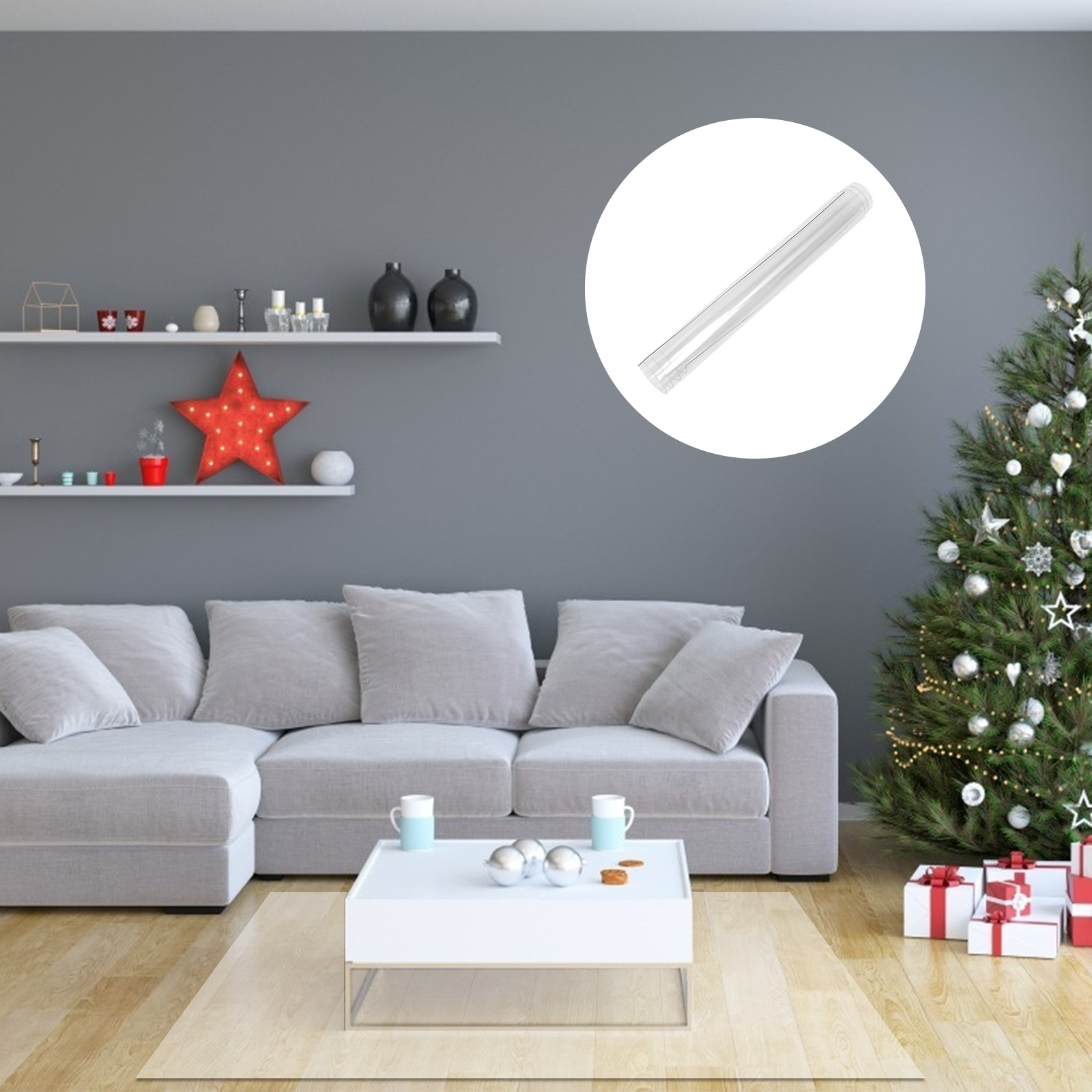 Thick Transparent PVC Floor Mat Non-Slip Durable Chair Mat for Home Office Tea Table Ground Protection Foot Pad