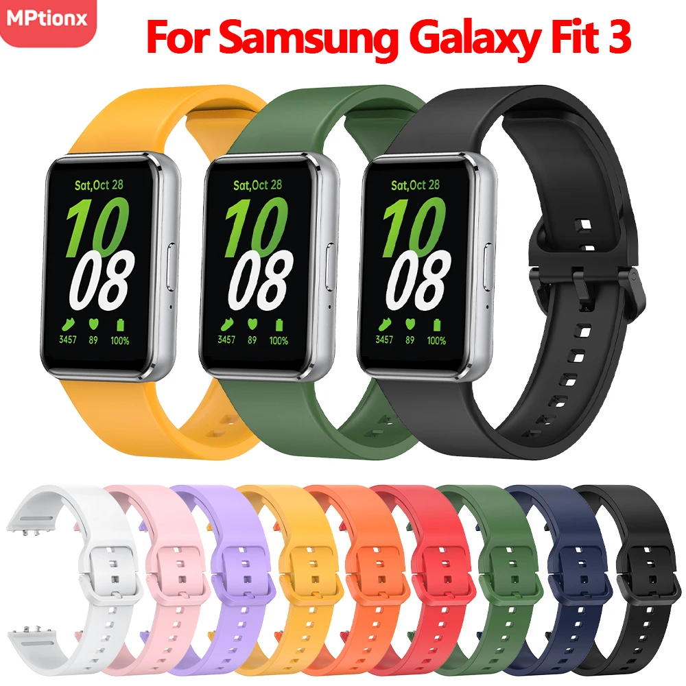 Silikonarmband für Samsung Galaxy Fit 3 Uhrenarmband Ersatz-Sportuhrenarmband für Samsung Galaxy Fit 3 Bandzubehör