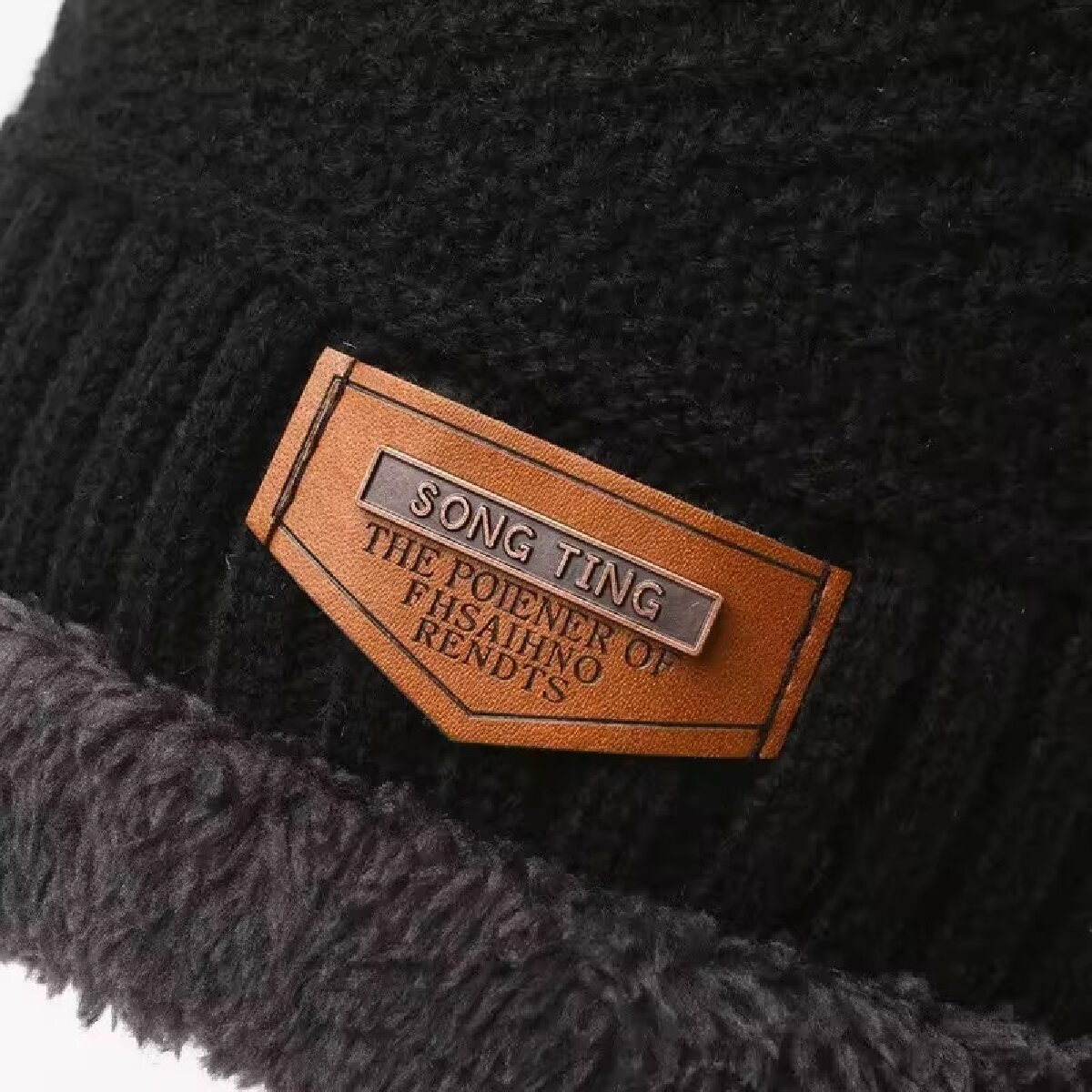 Gorro a prueba de viento para hombre, para viajes al aire libre, ocio, bufanda de invierno, guantes, cuello de tres piezas, gorro de punto cálido de Cachemira para invierno