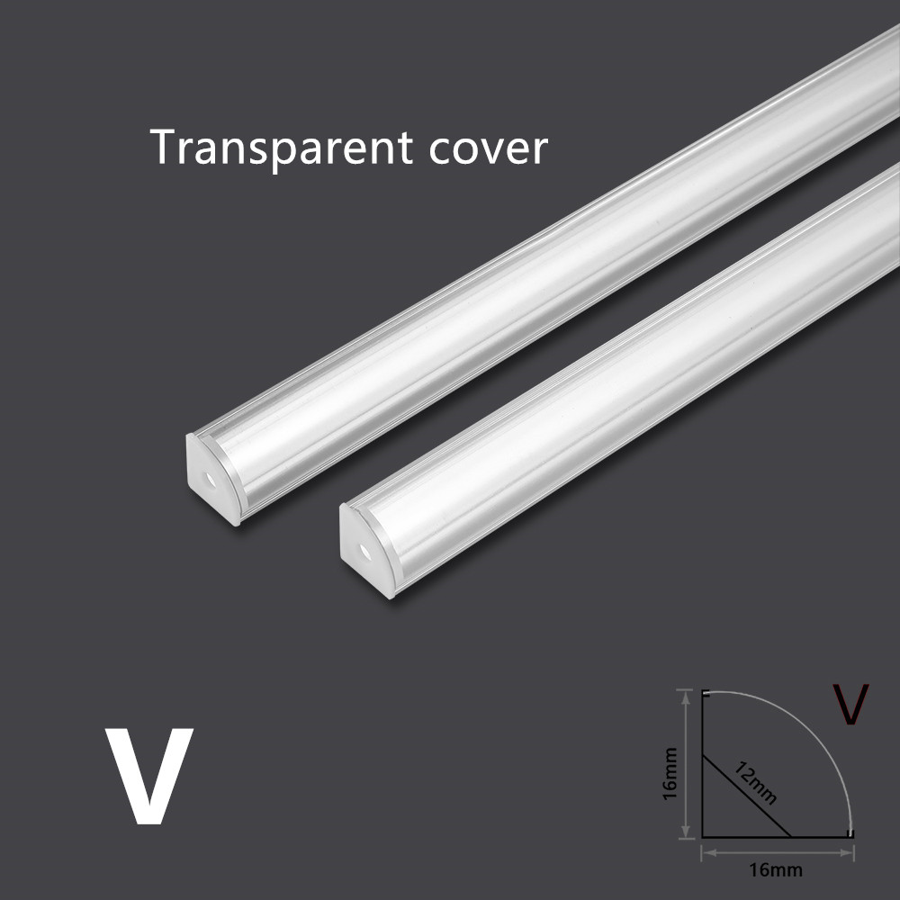 Aluminium profielkanaalhouder voor LED-striplichtbalk, kastlamp, keukenkast, aluminium hoek, 1-30 stuks per partij