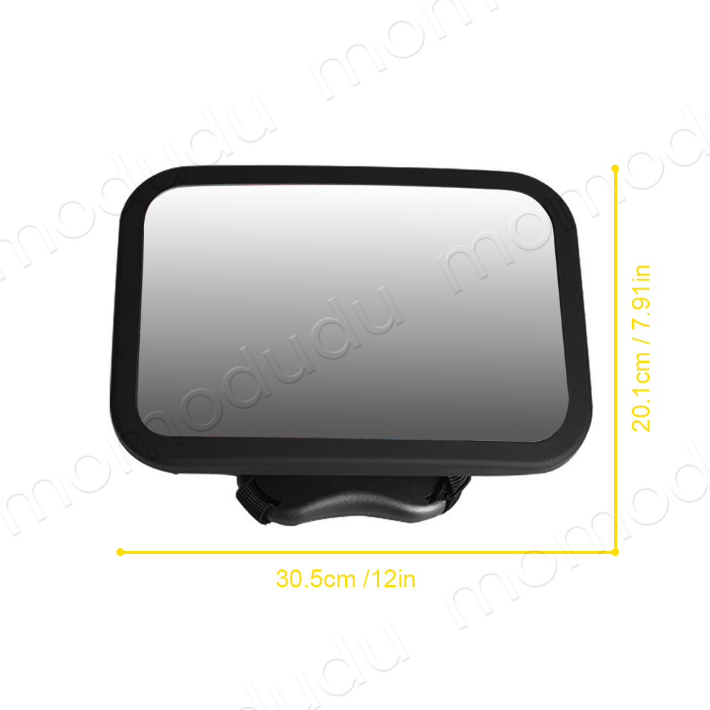 Large miroir de voiture pour bébé, monté sur appui-tête, miroir d'observation de sécurité, Installation inversée, accessoire intérieur idéal pour nourrissons sécurisés