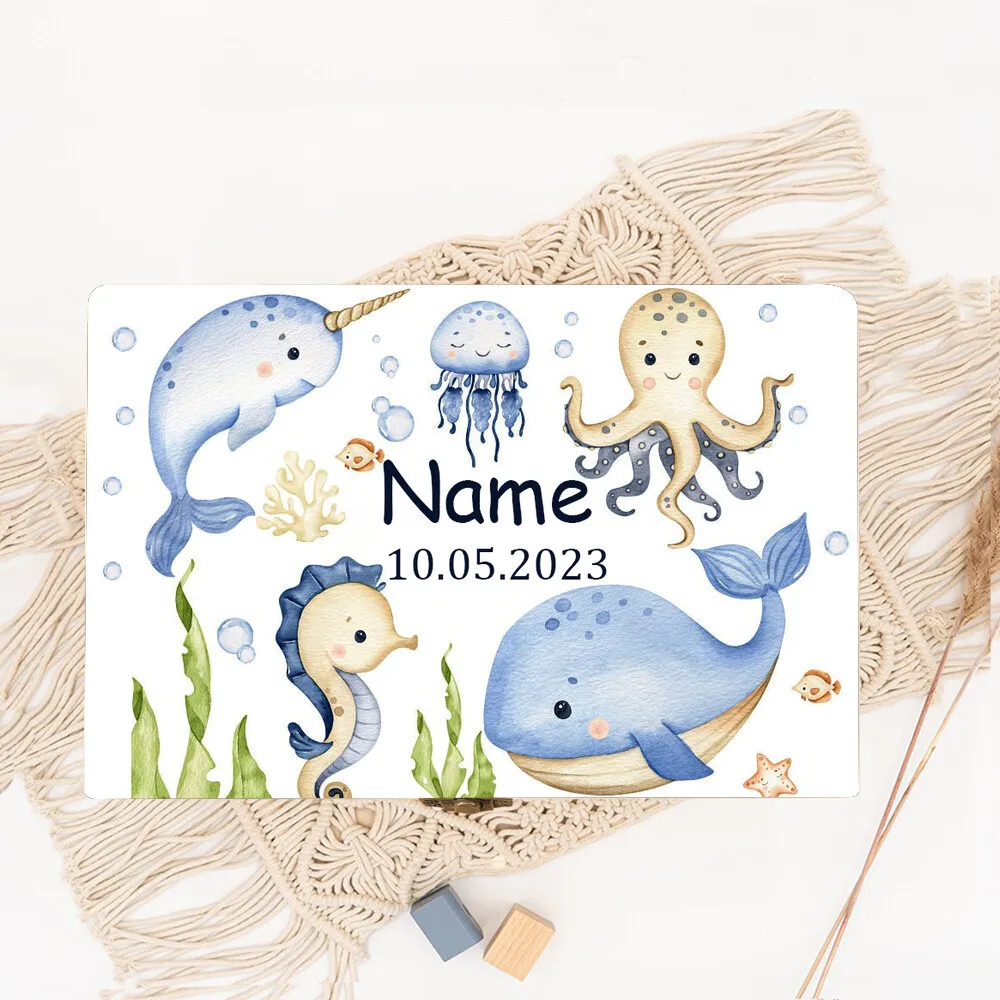 Personalized Baby Wooden Memory Box Newbron Shower Gift Baby Birth Stats Box Custom Infant Keepsake Box Umbilical Cord Box