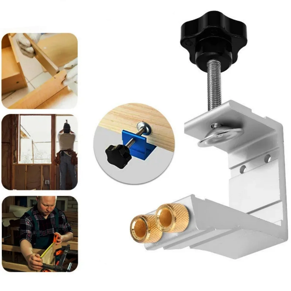 1 Set Pocket Hole Jig for Woodworking for Diagonal Precision Positioning Tool for Dowel Making Durable and Lightweight Design