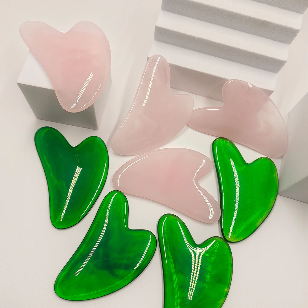 1PC 수지 Gua Sha 마사지 보드 페이셜 스킨 케어 Guasha 도구 페이스 마사지 스크레이퍼 페이스 넥 백 바디 스파 마사지 도구