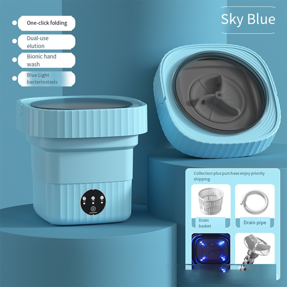 Складная портативная стиральная машина 6л 11л с отжимной сушилкой для одежды, путешествий, дома, ультразвуковое нижнее белье, носки, мини-стиральная машина 110 В 220 В