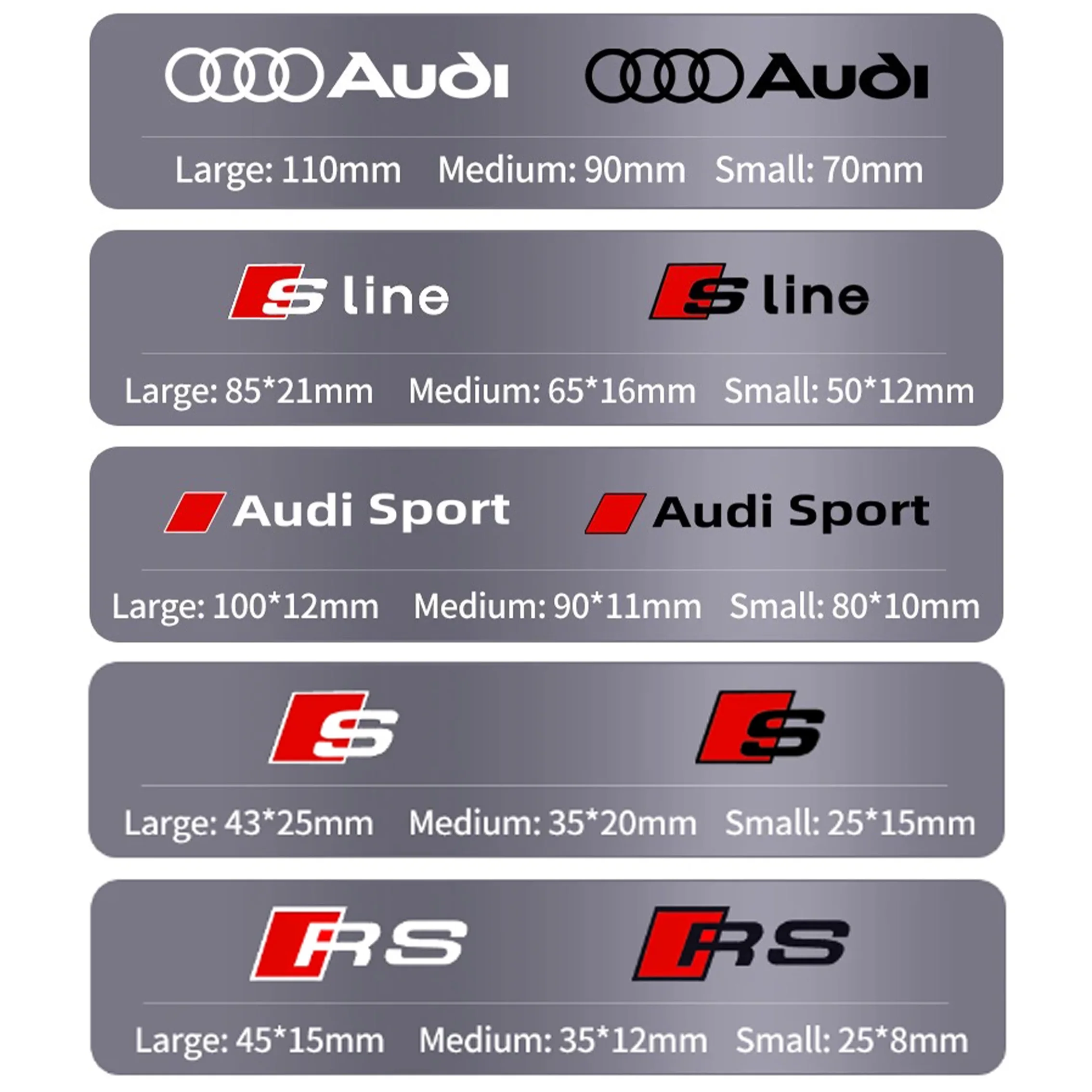 Naklejka na zacisk hamulca samochodowego Naklejki odporne na ciepło Akcesoria samochodowe do Audi Sline A1 A3 A4 A5 A6 A7 A8 Q2 Q3 Q5 Q7 Q8 TT S1 S3 RS5
