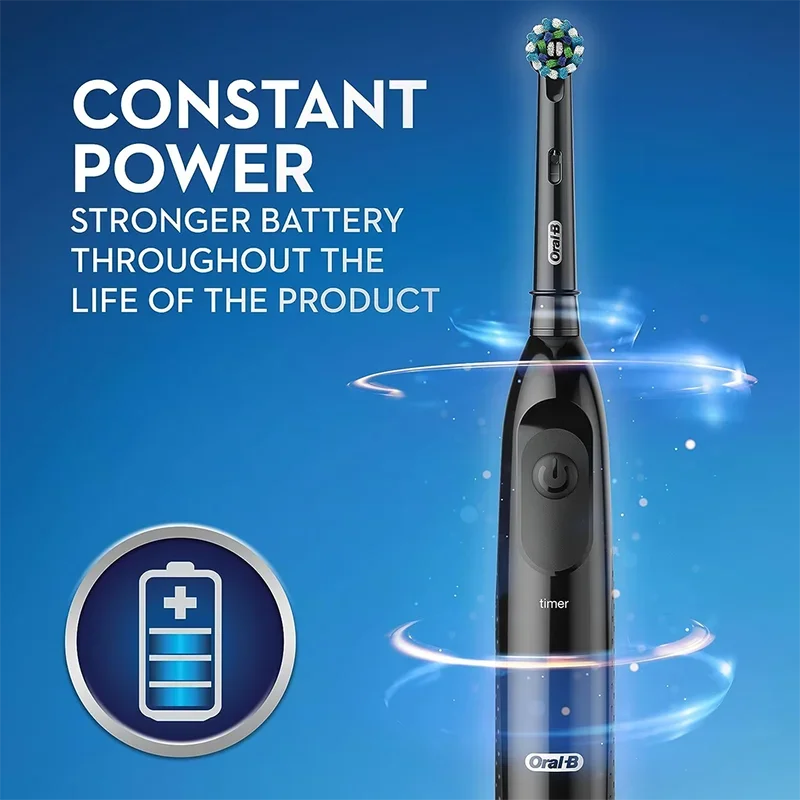 Электрическая зубная щетка Oral B с вращением DB5010, батарея AA, 9600 об/мин, зубная щетка для чистки зубов перекрестного действия со сменными насадками для щеток