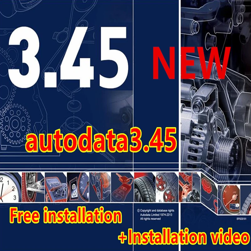 El más nuevo software de reparación de automóviles Autodata 3.45 software autodata 3.45 actualización de software 2014 Herramienta de reparación de automóviles Datos gratis ayuda a instalar