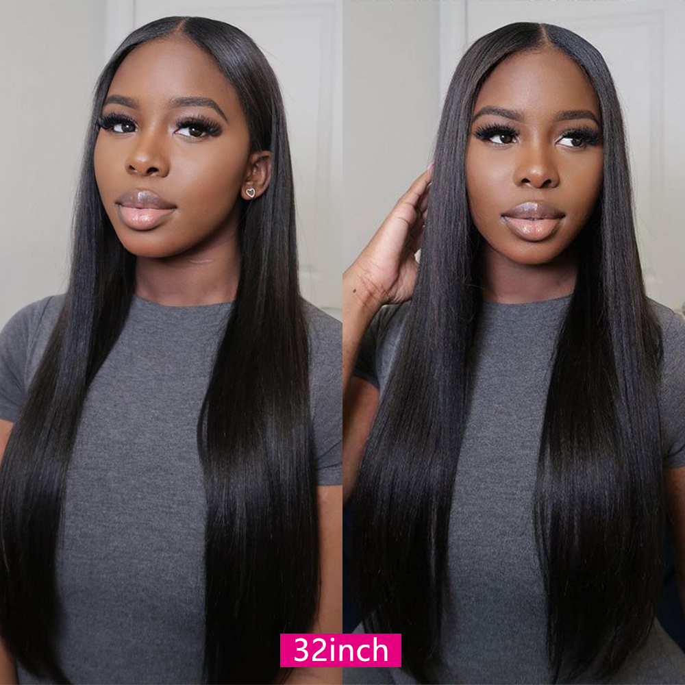 30 40 polegada pacotes de cabelo humano em linha reta com fechamento 5x 5/6x6 pacotes crus brasileiros 100% cabelo humano 13x4 fechamento frontal e pacotes