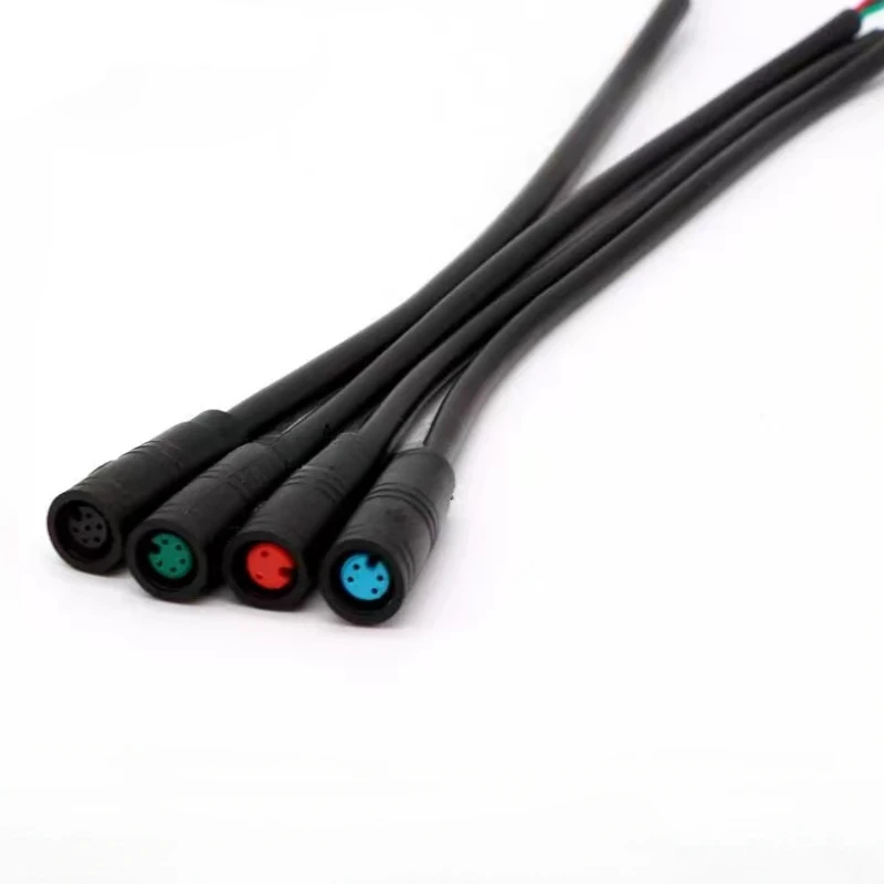 6mm M6 2 3 4 5 pines macho hembra Julet bicicleta eléctrica conector de clavija a tope impermeable Scooter Cable de freno enchufe Sensor de señal