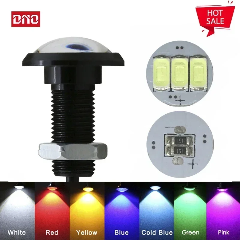 DNO 1 Cái Đại Bàng Mắt Đèn LED Xe Hơi Đèn Chạy Ban Ngày DRL Bi Gầm Lồi Cho Xe Máy Tự Động Bãi Đậu Xe Singal Lapms 12V 24V LED Cho Xe Ô Tô