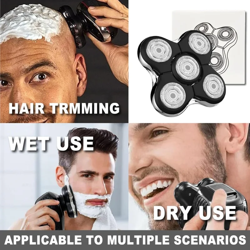 Original for Remington 5D RX5/XR7000/XR1500 Head Blade Smart Razor Accessories Men Multi Function Washable Rotary Barber Shaver