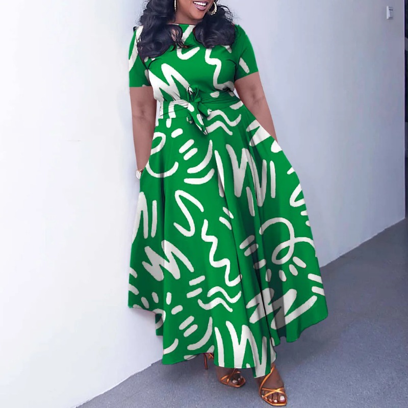 2025 Dashiki mode ceinturé Maxi longue Robe de soirée Vintage imprimé Robe d'été décontracté robes Robe africaine Robe d'été femmes Robe