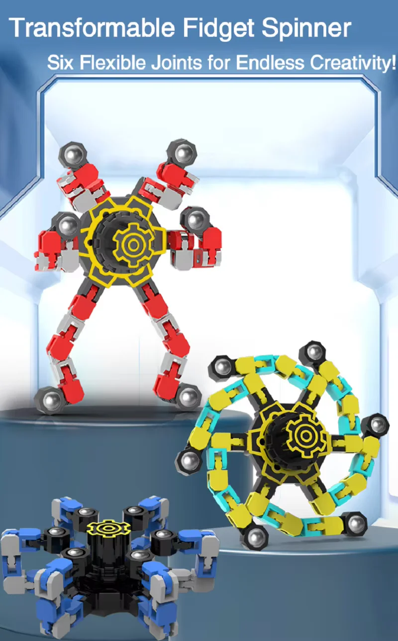 นิ้ว Gyro Decompression ของเล่น Rotator เปิดประทุนของขวัญบรรเทาความเมื่อยล้าสําหรับเด็กและผู้ใหญ่