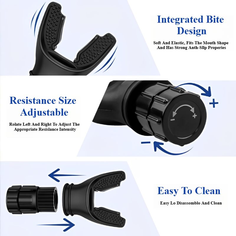 Draagbare ademhalingsoefening Longen Draagbare adem Fitness Sporttrainer Apparaat Uithoudingsvermogenstraining met instelbare weerstanden