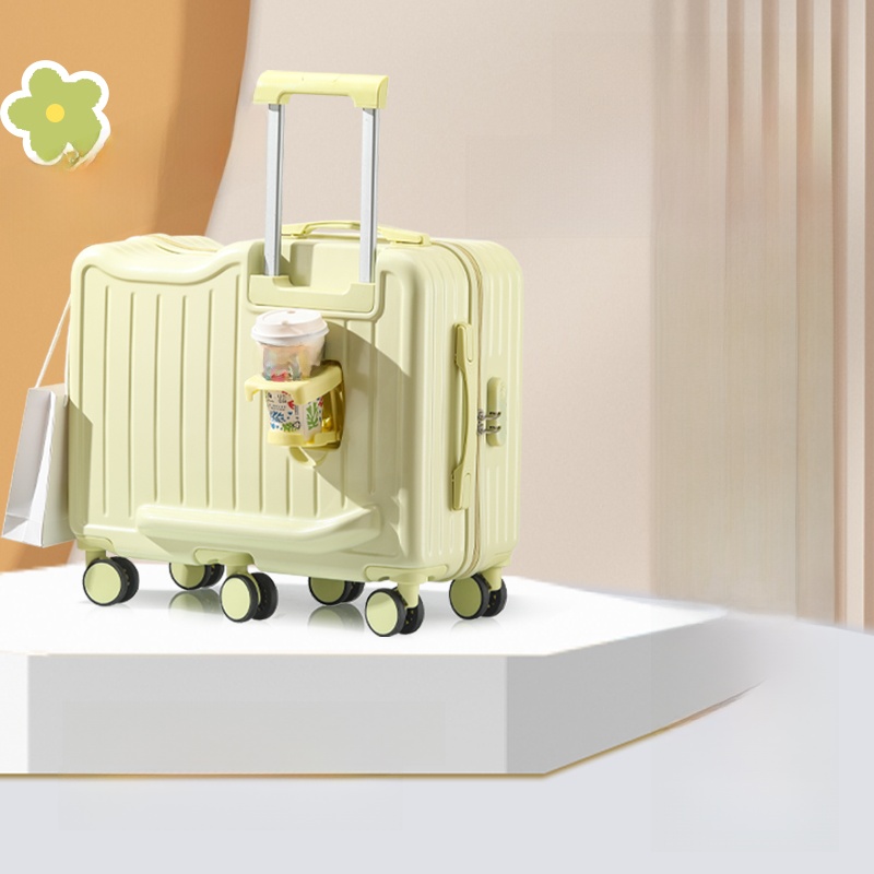 Mala Infantil de 20 Polegadas com Rodas, Caixa de Viagem Durável com Senha, Bolsa de Embarque Masculina, Estilo Faion em Po...