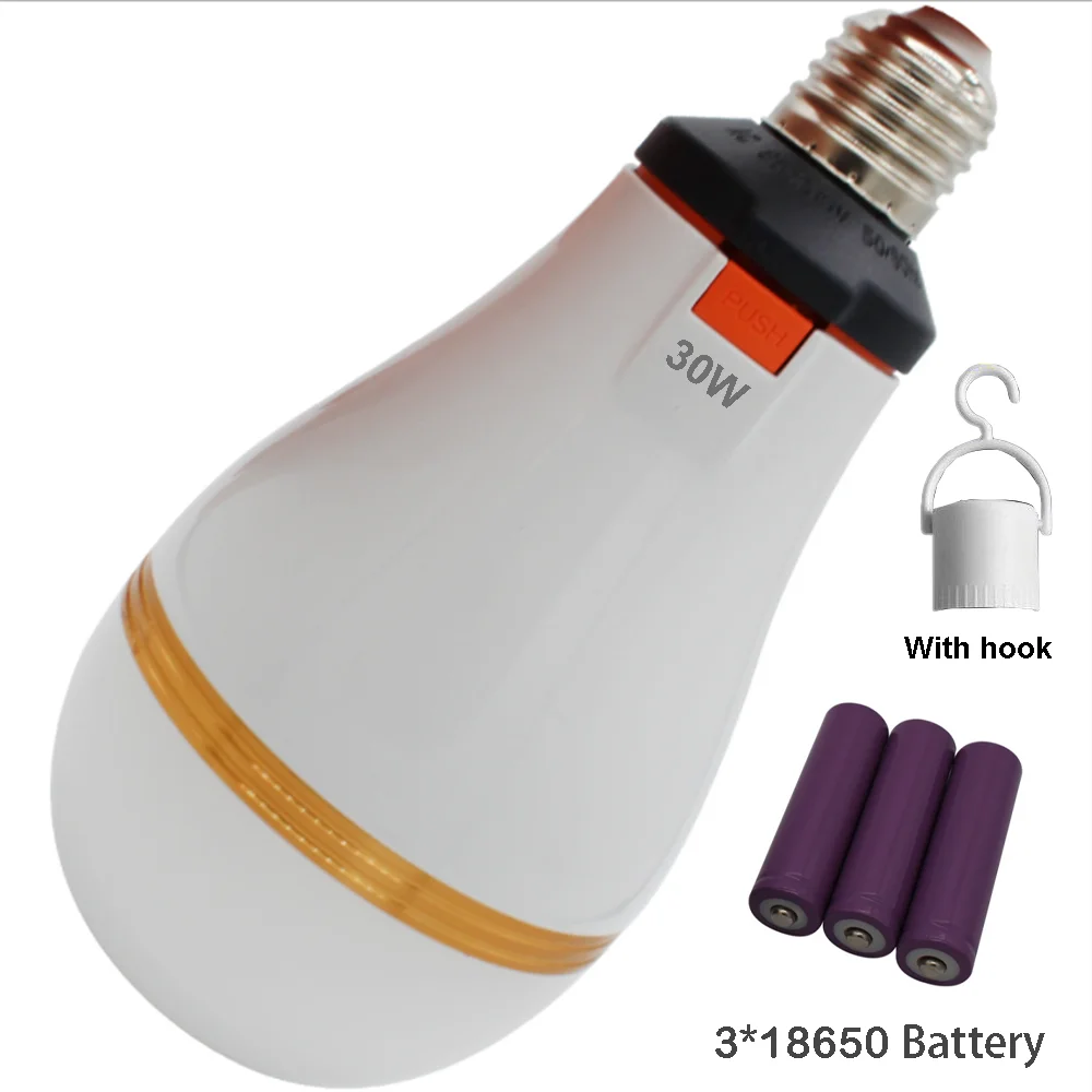 Luz LED portátil para acampar, bombilla recargable, iluminación de emergencia para exteriores, tienda de pesca, luz nocturna